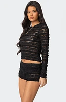 Edikted Maisley Sheer Lace Top