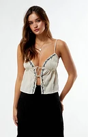 Your Favorite Vivienne Embroidered Plaid Tank Top