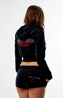 True Religion Crystal Lips Velour Micro Hot Shorts