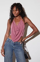 LA Hearts Cowl Neck Tank Top