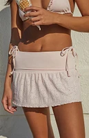 PacSun Pink Sakura Eyelet Tie Side Bikini Bottom