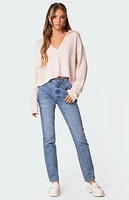 Edikted Swift High Waisted Straight Leg Jeans