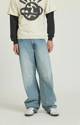 Pacsun Mason Baggy Barrel Jeans Light Indigo