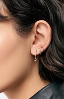 Ana Luisa Celeste Crescent Moon Huggie Hoop Earrings