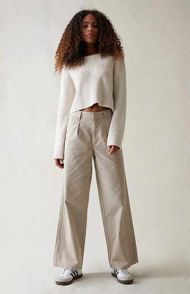 PacSun Tan Wide Leg Trousers