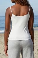 John Galt White Skylar Bows Tank Top