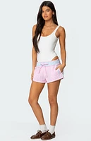 Edikted Baylee Contrast Striped Shorts