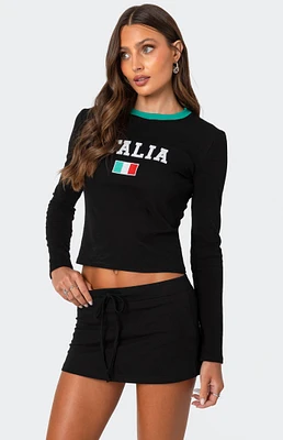 Edikted Italy Long Sleeve T-Shirt