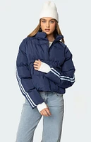 Edikted Sherry Side Striped Puffer Jacket