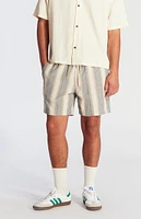 PacSun Green Striped Textured Volley Shorts