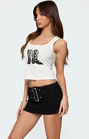 Edikted Cowboy Boots Tank Top