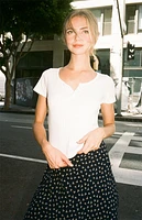 John Galt White Zelly Short Sleeve Top