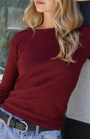 John Galt Burgundy Tori Long Sleeve Top