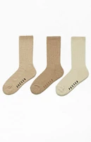 PacSun 3 Pack Eco Basic Crew Socks