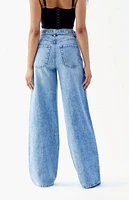 PacSun Jessie Medium Indigo Western Belt High Waisted Baggy Jeans