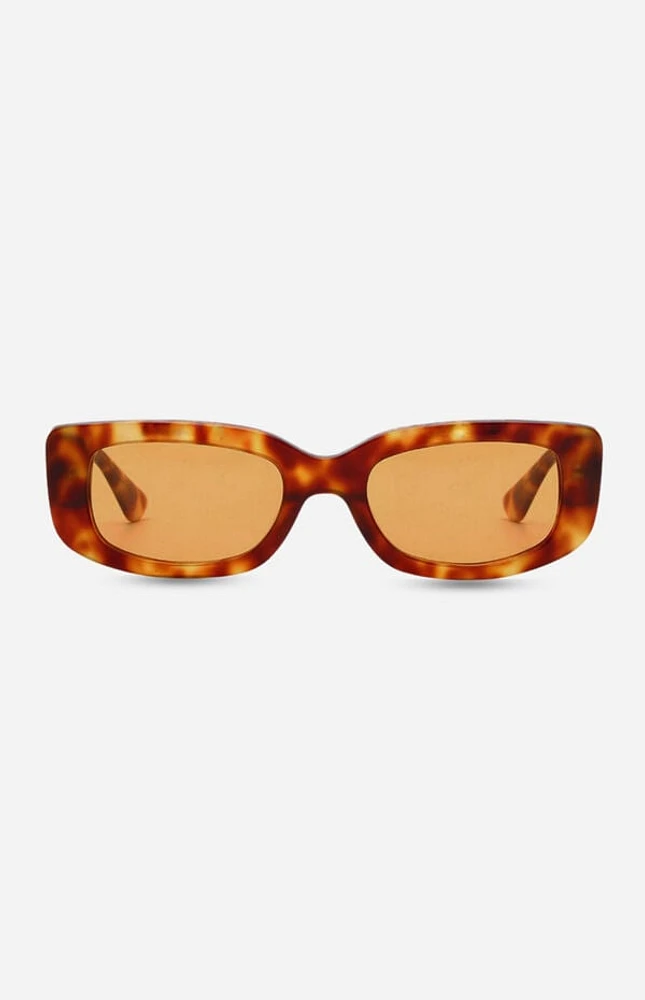 INDY Sunglasses Delancey Tortie Rectangle Sunglasses