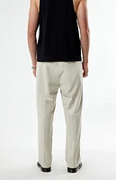 FIELD OF STUDY by Pacsun Cream Straight Trousers