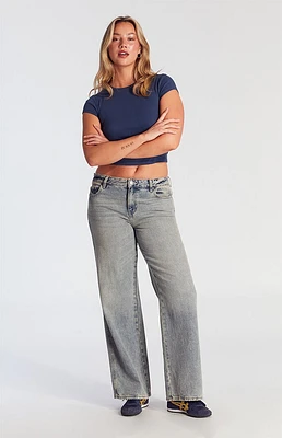 PacSun Casey Tint Low Rise Baggy Jeans Medium Indigo