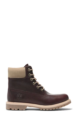 Timberland Women's Burgundy Premium 6inch Waterproof Lace-Up Boots