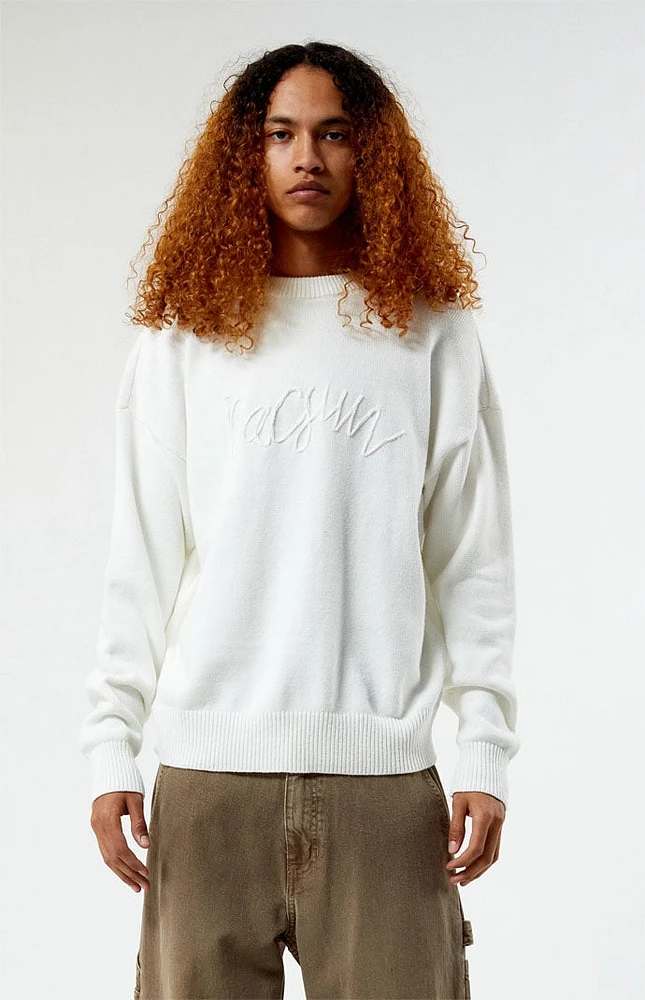 PacSun Script Applique Crew Neck Sweater