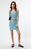 Daisy Street Bubble Lace Mid Rise Mini Skirt