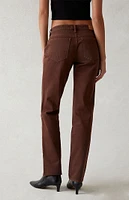 PacSun Eco Brown Low Rise Straight Leg Jeans