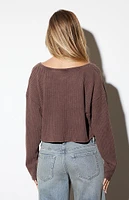 Est. PAC 1980 Flowy Waffle Knit Long Sleeve Top