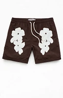 PacSun Petal Applique 6.5" Swim Trunks