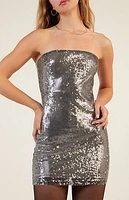 LA Hearts Strapless Sequin Mini Dress