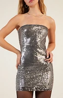 LA Hearts Strapless Sequin Mini Dress