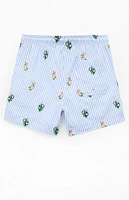 Pacsun Striped Bouquet 4.5" Swim Trunks