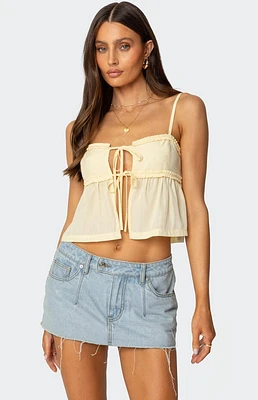 Edikted Loula Tie Front Tank Top
