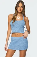 Edikted Shaylee Sequin Knit Backless Top