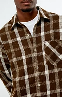 PacSun Cropped Plaid Flannel Shirt