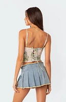 Edikted Garden Party Printed Corset