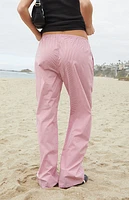 John Galt Red & White Plaid Tie Pants