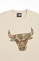 New Era Chicago Bulls Floral Embroidered T-Shirt