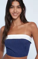 LA Hearts Fold-Over Menswear Tube Top