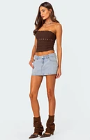 Edikted Darcy Studded Lace Up Corset
