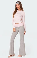 Edikted Molly Contrast Flared Leggings