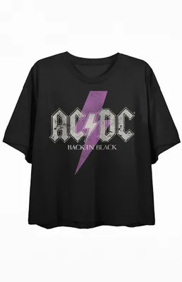 AC/DC Back Black Cropped T-Shirt