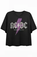 AC/DC Back Black Cropped T-Shirt