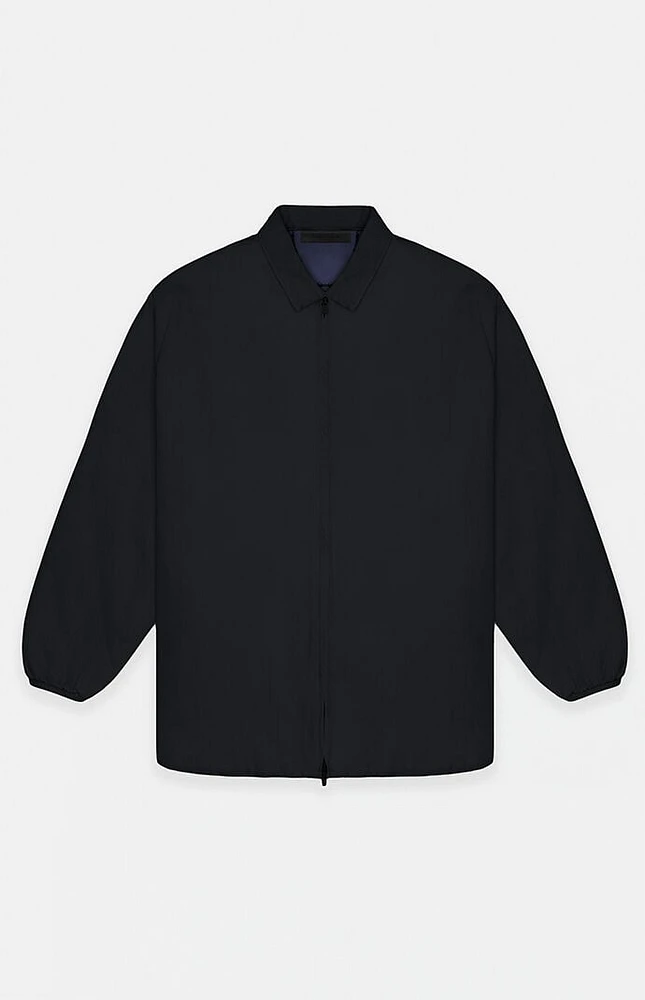 Fear of God Essentials Overdye Black Denim Filled Shirt Jacket