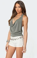 Edikted Arie Cowl Neck Halter Top