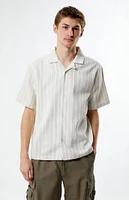 PacSun Weave Stripe Woven Camp Shirt