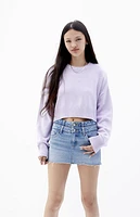 Pacsun Medium Indigo Low Rise Double Waistband Denim Mini Skirt