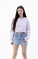 PacSun Medium Indigo Low Rise Double Waistband Denim Mini Skirt