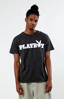 Playboy By PacSun Washed Black OG Logo T-Shirt