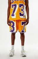 Mitchell & Ness Dennis Rodman LA Lakers Mesh Basketball Shorts