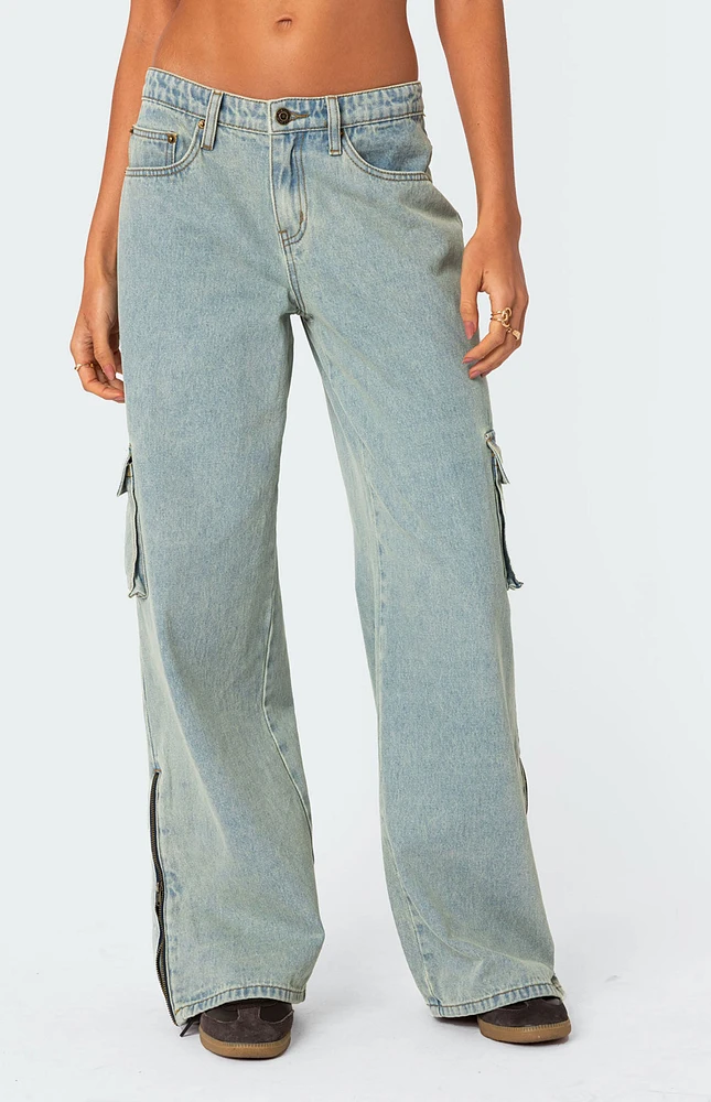 Andi Low Rise Cargo Jeans